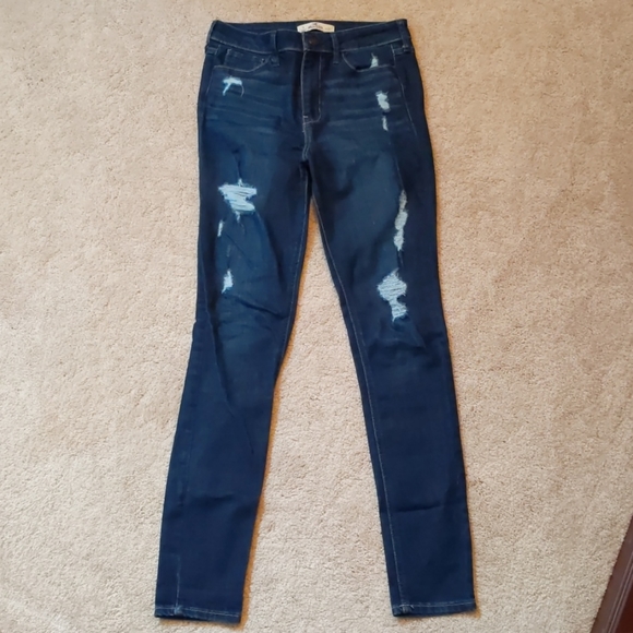 Hollister Distressed Skinny Jeans Size 5 - Picture 1 of 2